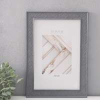 Фоторамка пластик "МИРАМ" 20х30 см, тёмно-серый