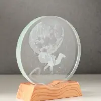 Сувенир стекло свет "Диск. Открытый космос" 5хLED d=10 см, USB 10х4х11,4 см