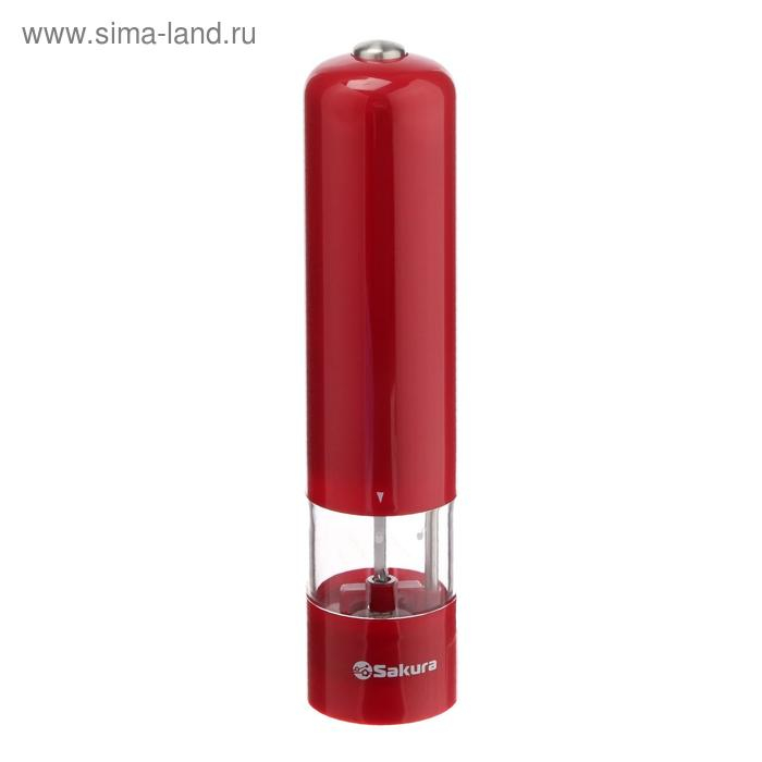 Мельница электрическая Sakura SA-6640R, подсветка, красная