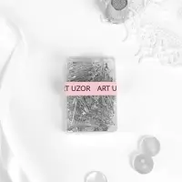 Булавки английские, 22 мм, 80 шт., цвет серебряный