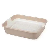 Туалет "Мур-мяу" для кошек, с сеткой, 33 х 25 х 7 см, беж