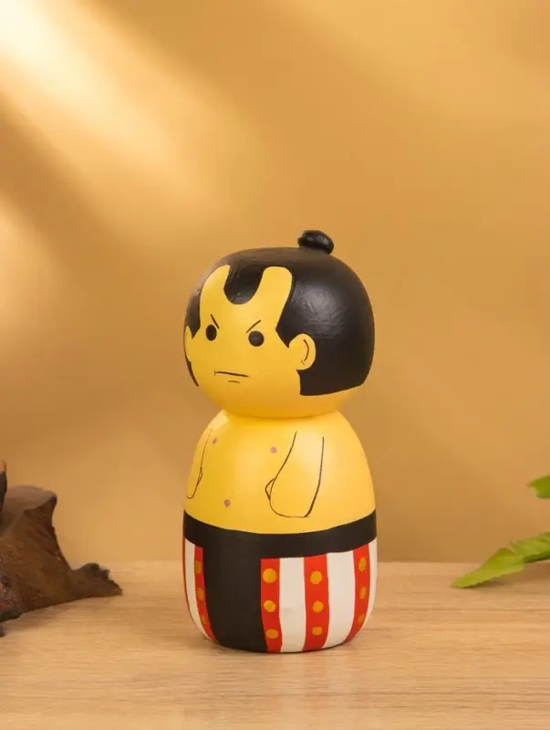 Деревянная кукла кокеши "Сумо" 7х7,5х15 см