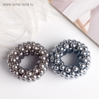 Декор для хвоста "Серые бусины" микс