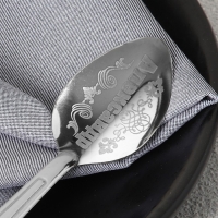 Ложка чайная с гравировкой с 23 Февраля &laquo;Александр&raquo;, 3 х 14 см.