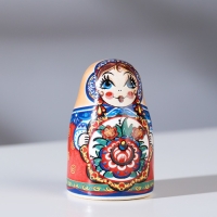 Сувенир напёрсток "Матрёшка. Цветок", керамика Сувенир напёрсток "Матрёшка. Цветок", керамика