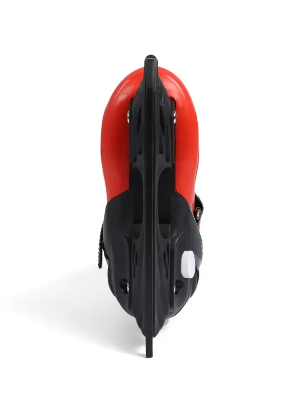 Коньки детские раздвижные BlackAqua, р. 30-33, для фитнеса, с роликовой платформой, красные, чёрные