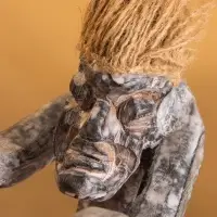 Сувенир "Абориген байкер" дерево, 35х15х30 см