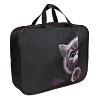 Папка с ручками текстильная А4, 350&times;270&times;80 мм, Stavia &laquo;Лапка и мордочка&raquo;