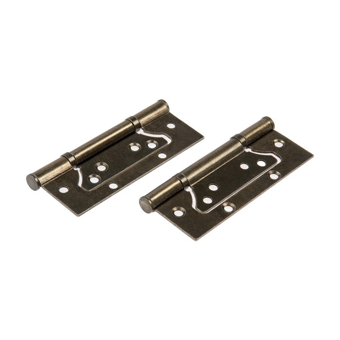 Петля-бабочка ТУНДРА, 120х75х2.0 мм, универсальная, без врезки, цвет бронза, 2 шт. Петля-бабочка ТУНДРА, 120х75х2.0 мм, универсальная, без врезки, цвет бронза, 2 шт.