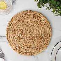 Салфетка сервировочная на стол Доляна &laquo;Песок&raquo;, d=25 см