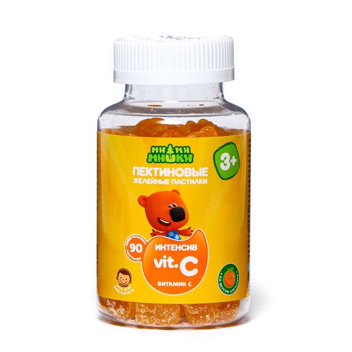 Интенсив Витамин С &laquo;Ми-Ми-Мишки&raquo; со вкусом апельсина, сопротивляемость организма к инфекциям и вирусам, 90 жевательных пастилок по 2 г