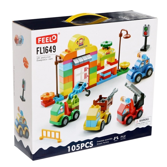 Конструктор Город «Заправка», 105 деталей Конструктор Город «Заправка», 105 деталей
