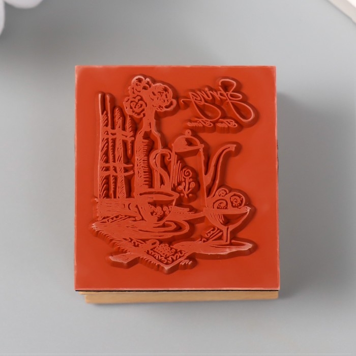 Печать дерево Печать дерево "Весенний чай" 4.5х4х2,5 см