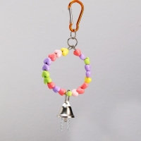 Игрушка для птиц "Кольцо из бусин" с колокольчиком, 6 х 17 см Игрушка для птиц "Кольцо из бусин" с колокольчиком, 6 х 17 см