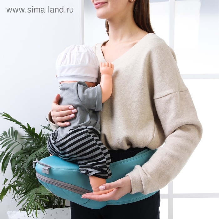 Рюкзак-кенгуру, хипсит для малыша &laquo;Звезды&raquo;, от 3 до 20 кг., цвет голубой