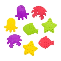 Набор антискользящих мини-ковриков для ванны 8 шт., цвет МИКС Набор антискользящих мини-ковриков для ванны 8 шт., цвет МИКС