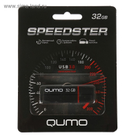 Флешка Qumo Speedster 3.0, 32 Гб, USB3.0, чт до 140 Мб/с, зап до 40 Мб/с, черная Флешка Qumo Speedster 3.0, 32 Гб, USB3.0, чт до 140 Мб/с, зап до 40 Мб/с, черная