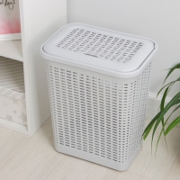 Корзина бельевая, 30 л, 38&times;26&times;46 см, с крышкой, МИКС