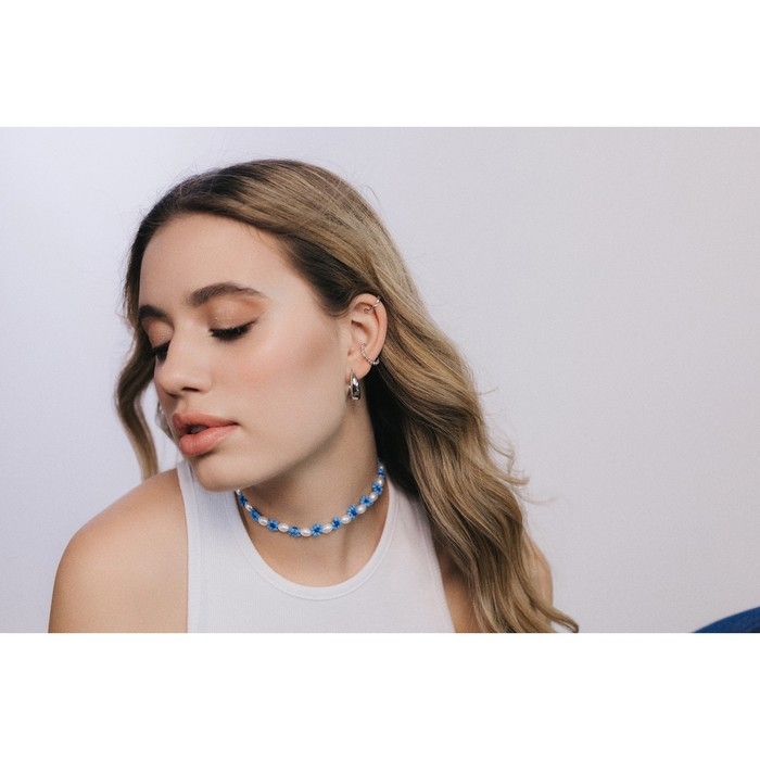 Серьги &laquo;Каффы&raquo; манжеты, набор 3 шт, цвет белый в серебре