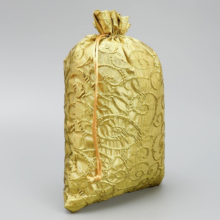 Мешочек подарочный парча &laquo;С Новым Годом&raquo;, 20 х 30 см +/- 1.5 см, Новый год