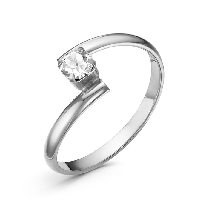 Кольцо «Крошка», посеребрение, цвет белый, 16,5 размер Кольцо «Крошка», посеребрение, цвет белый, 16,5 размер