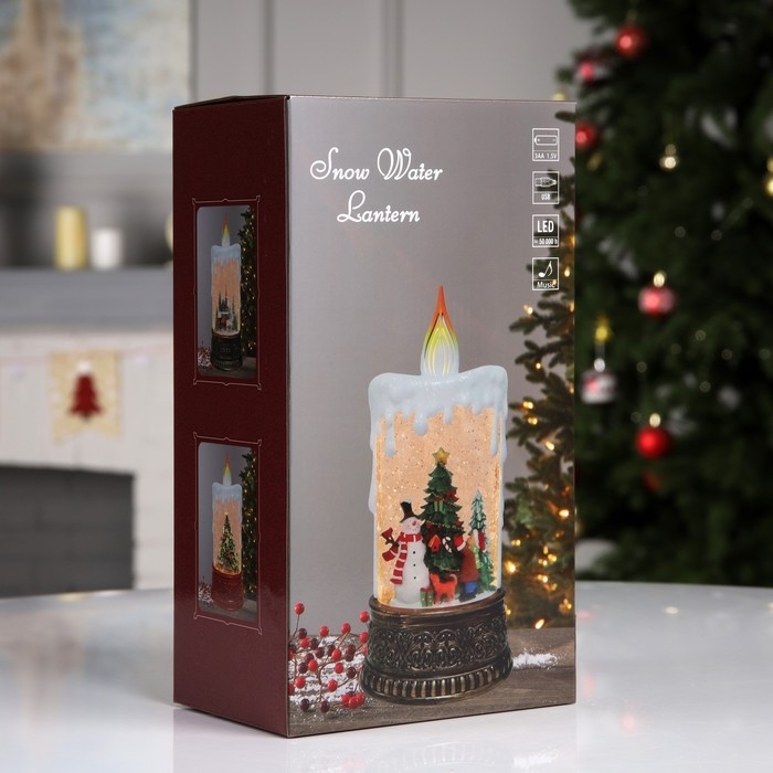 Светодиодная фигура «Свеча со снеговиком» 12.3 × 24 × 8 см, пластик, батарейки ААх3 (не в комплекте), USB, свечение тёплое белое Светодиодная фигура «Свеча со снеговиком» 12.3 × 24 × 8 см, пластик, батарейки ААх3 (не в комплекте), USB, свечение тёплое белое