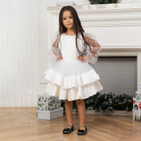 Платье нарядное детское KAFTAN, рост 110-116 см (32), белый Платье нарядное детское KAFTAN, рост 110-116 см (32), белый