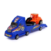 Инерционная машина «Эвакуатор», с трактором, цвета МИКС Инерционная машина «Эвакуатор», с трактором, цвета МИКС