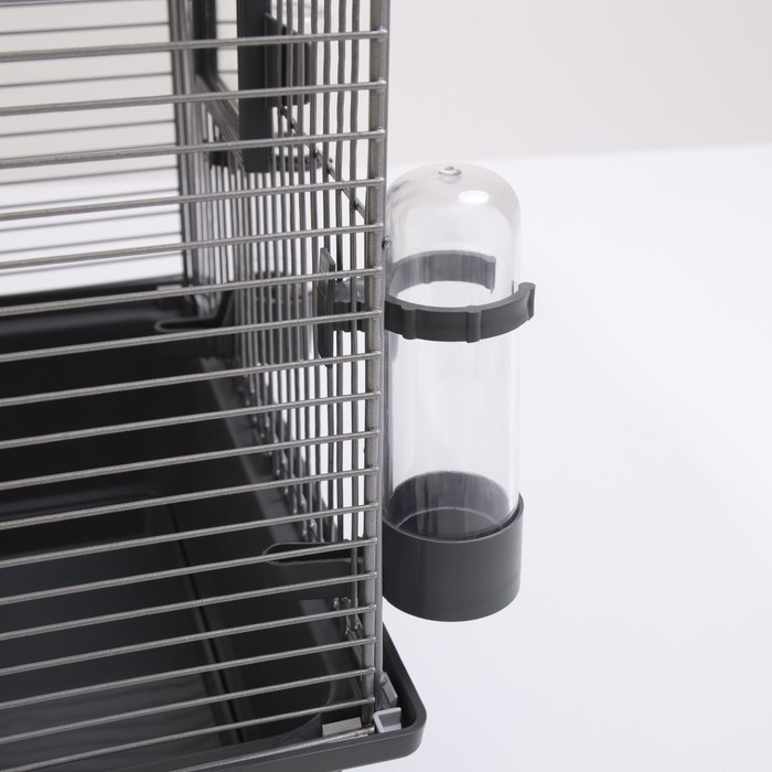 Клетка для птиц "Пижон" №100, разборная, 42 х 30 х 37см (укомплект.) серая