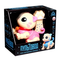 Робот кот &laquo;Пультовод&raquo; ZHORYA, на пульте управления, интерактивный: сенсорный, звук, свет, на батарейках, на русском языке, розовый