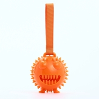 Игрушка под лакомства для собак "Смеющийся монстр" 10,5 см, ТПР, микс цветов