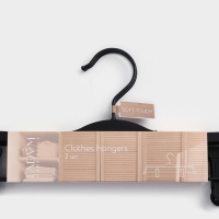 Плечики - вешалки для одежды LaDо́m Soft-touch, 37,5&times;15,5&times;1,1 см, 2 шт, с зажимами