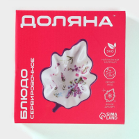 Блюдо сервировочное Доляна &laquo;Лаванда&raquo;, 21&times;15&times;4,5 см, цвет белый