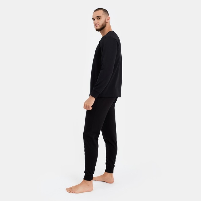 Термобельё мужское НАЧЁС (лонгслив/брюки), цвет чёрный, размер 54