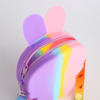 Сумка детская для девочки на молнии, pop it, цвет розовый/голубой/сиреневый