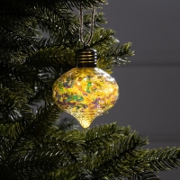 Ёлочный шар &laquo;Ретро&raquo;, батарейки, 5 LED, свечение тёплое белое