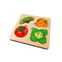 Рамка - вкладыш &laquo;Больше - меньше. Овощи&raquo;, развивающая доска Сегена