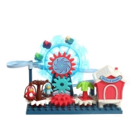 Конструктор развивающий с шестерёнками &laquo;Весёлые паровозики&raquo;, 33 детали