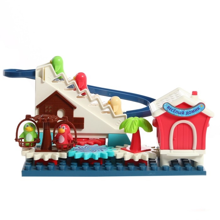 Конструктор развивающий с шестерёнками &laquo;Весёлые пингвинята&raquo;, 33 детали