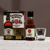 Подарочный набор косметики &laquo;На удачу&raquo;, гель для душа во флаконе виски 100 мл и стопка, Новый Год