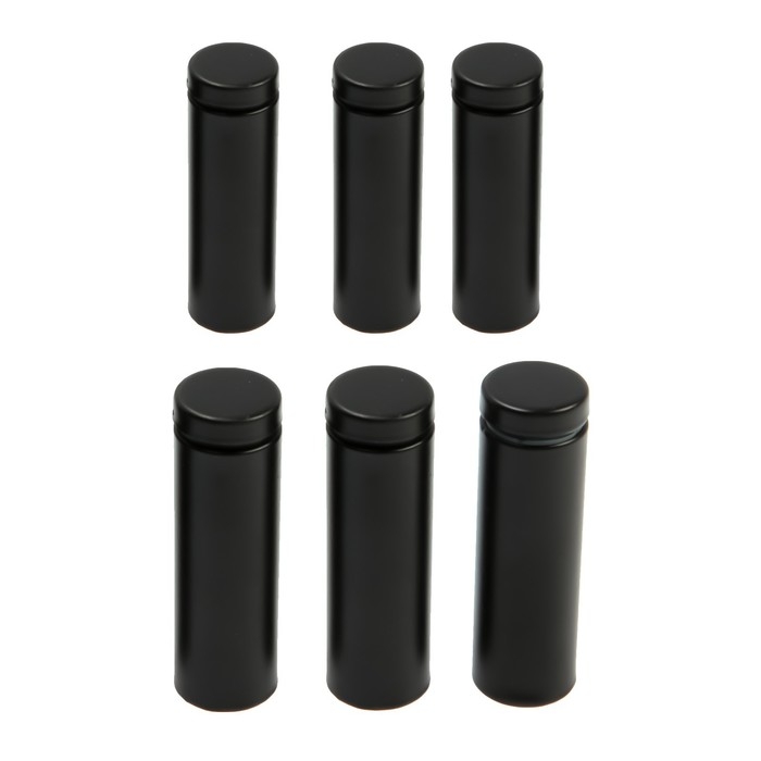 Дистанционный держатель для табличек, 19х60 мм, цвет черный,набор 6 шт. Дистанционный держатель для табличек, 19х60 мм, цвет черный,набор 6 шт.