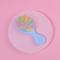 Расчёска - мини массажная, 14 &times; 6 см, рисунок МИКС