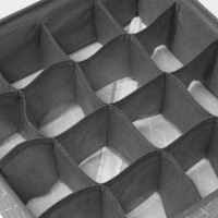 Органайзер для хранения белья Доляна &laquo;Фора&raquo;, 16 ячеек, 32&times;32&times;12 см, цвет серый