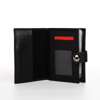 Обложка для документов 2 в 1: автодокументы, паспорт, цвет чёрный