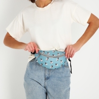 Поясная сумка на молнии, цвет голубой Поясная сумка на молнии, цвет голубой