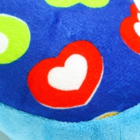 Игрушка для собак &laquo;Тапок&raquo;, 15 см, синяя с сердечками