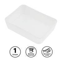 Лоток для канцелярских принадлежностей Стамм, 13 х 17.8 х 4,4 см, пластиковый, прозрачный Лоток для канцелярских принадлежностей Стамм, 13 х 17.8 х 4,4 см, пластиковый, прозрачный