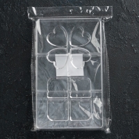 Форма для конфет и шоколада &laquo;Мерси&raquo;, 8 ячеек, 20&times;12&times;2,5 см, цвет прозрачный