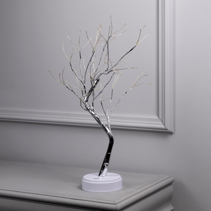 Светодиодный куст &laquo;Ива&raquo; 45 см, 108 LED, постоянное свечение, батарейки ААх3 (не в комплекте), USB, свечение тёплое белое