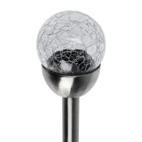 Садовый светильник на солнечной батарее «Стеклянный шар», 6 × 36.5 × 6 см, 1 LED, свечение белое Садовый светильник на солнечной батарее «Стеклянный шар», 6 × 36.5 × 6 см, 1 LED, свечение белое